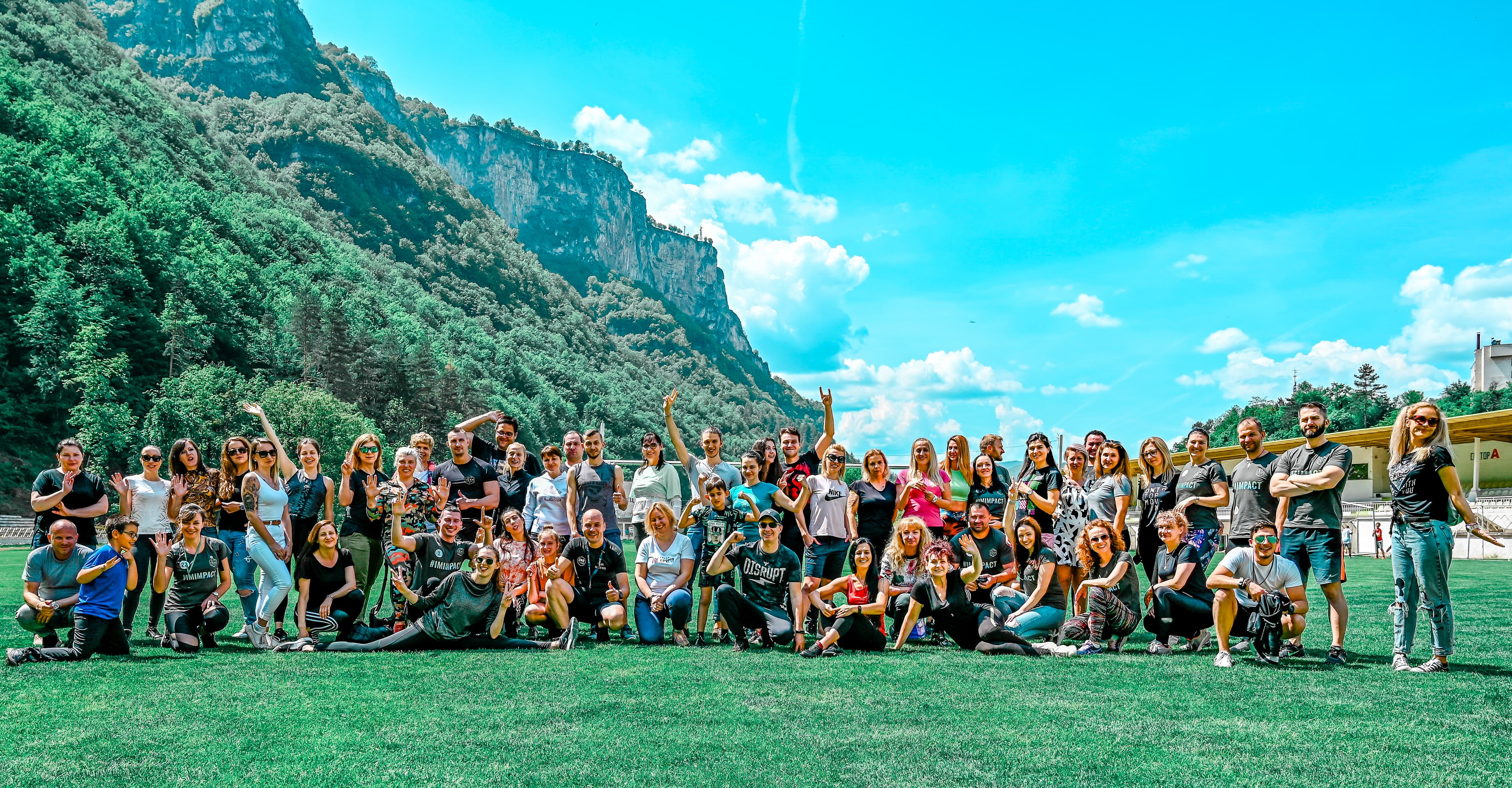 Fit Team Impact community in the Bulgarian mountains